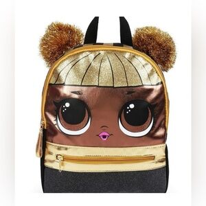 L.O.L. Surprise! Glittery Gold and Black Kids Backpack